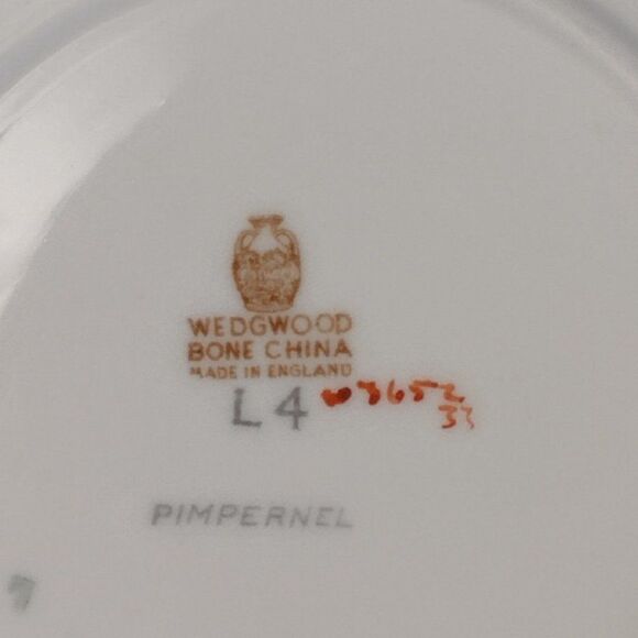 Vintage Set of 4 Wedgwood PIMPERNEL PINK Bone China Bread & Butter Plates W3652 - Picture 5 of 5